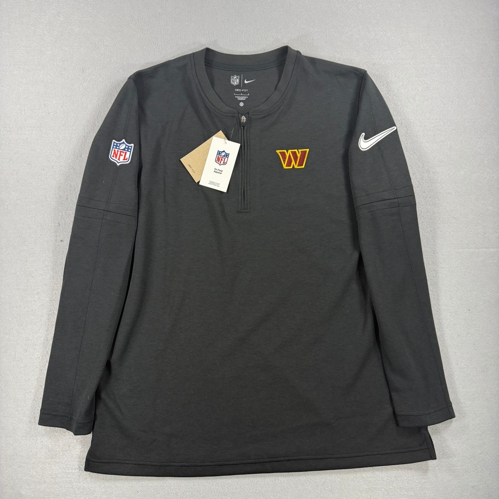 Nike Washington Commanders Pullover Mens Large Black 1/4 Zip NFL Performance Gym